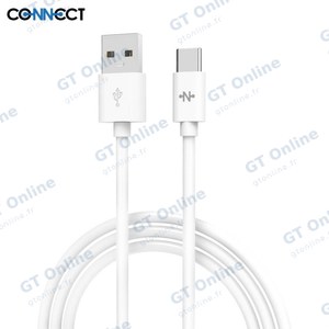 Câble Data USB vers USB-C CONNECT MC-CCB1 15W (1m) Blanc
