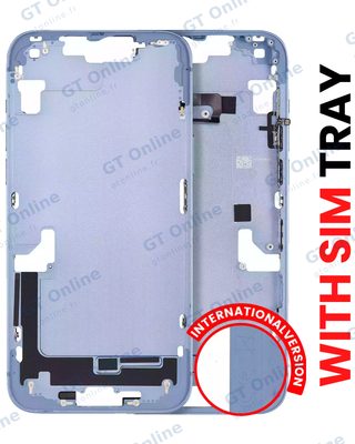 Châssis avec petits composants pour Apple iPhone 14 Plus (version EU, compatible, bleu)