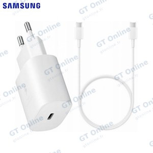 Chargeur Secteur USB-C Samsung EP-TA800W + DA705BWE 25W 3A avec Cable Type-C GP-PTU021SOAWQ Bulk Blanc