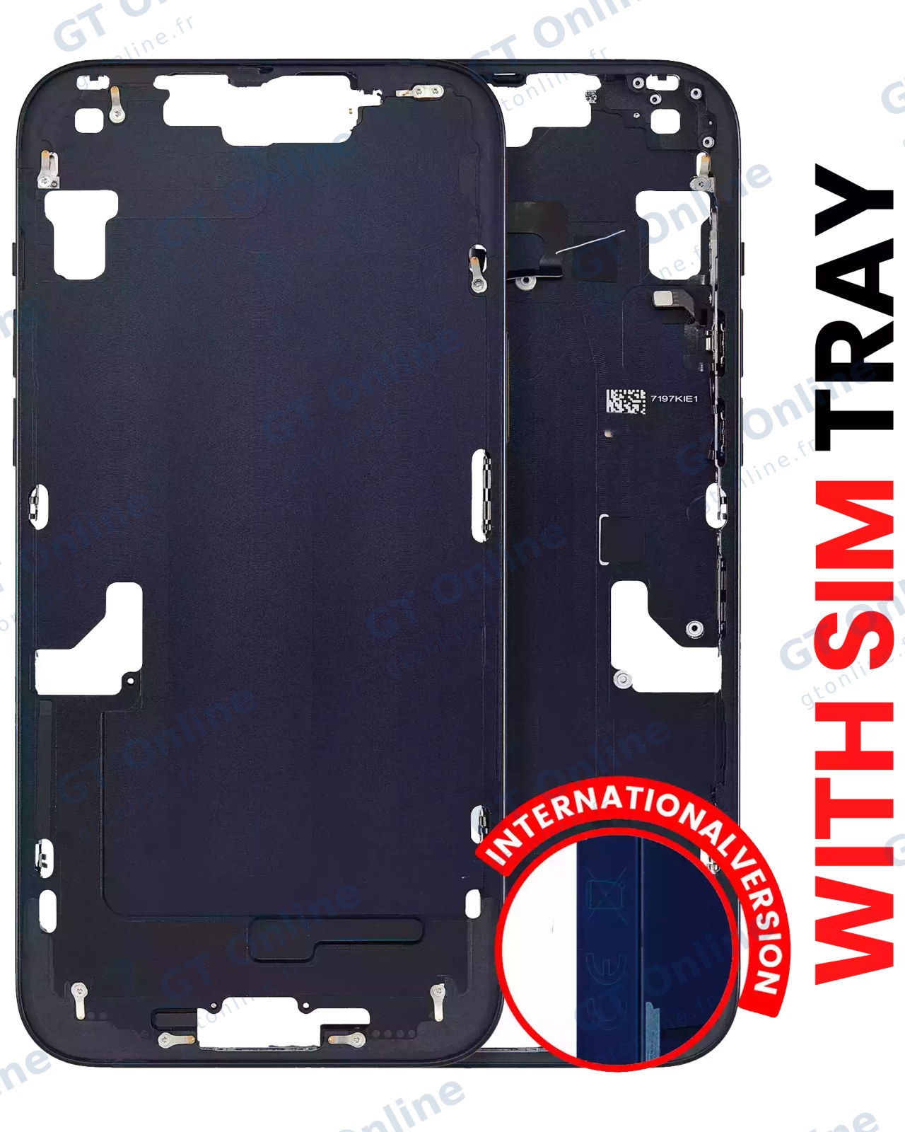 Châssis pour Apple iPhone 14 Plus (version EU, compatible premium, minuit)