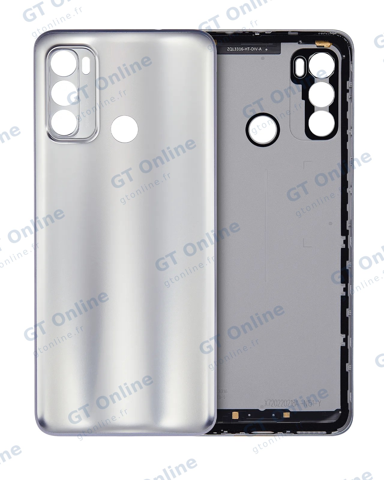 Vitre arrière pour Motorola Moto G40 Fusion (XT2147-1 / 2021) (argent)