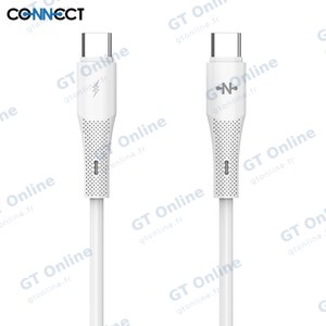 Câble Data USB-C vers USB-C CONNECT MC-CBC14 36W (1m) Blanc