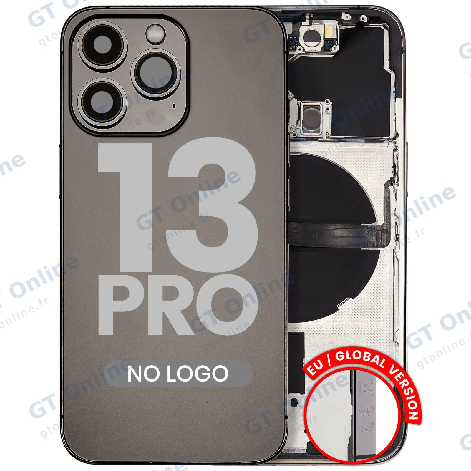 Châssis pour Apple iPhone 13 Pro (version EU, compatible premium, graphite)