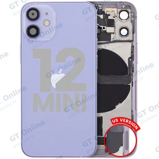 Châssis pour Apple iPhone 12 Mini (version US, origine d'occasion — grade A, violet)
