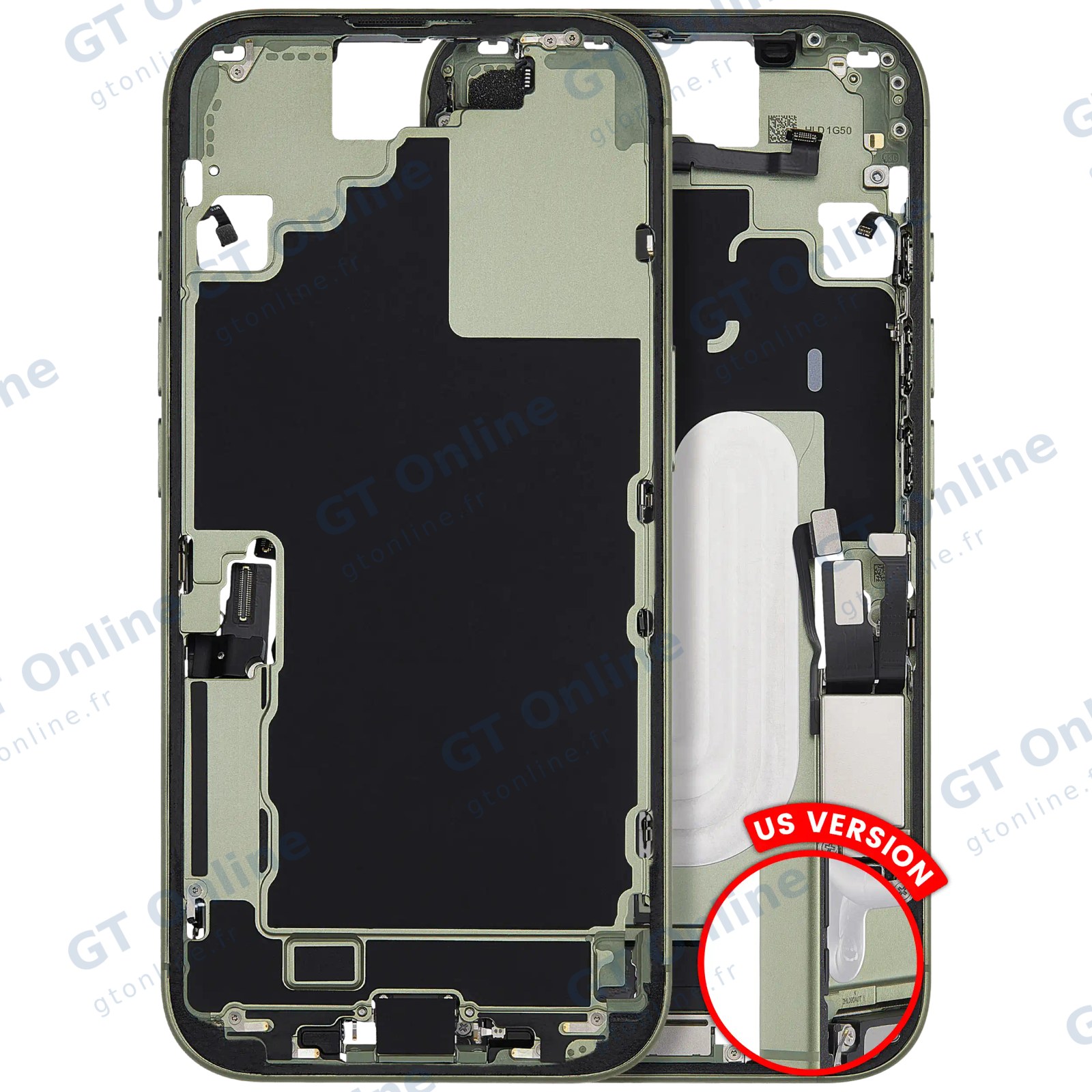 Châssis pour Apple iPhone 17 (version US, origine d'occasion — grade A, Sage)
