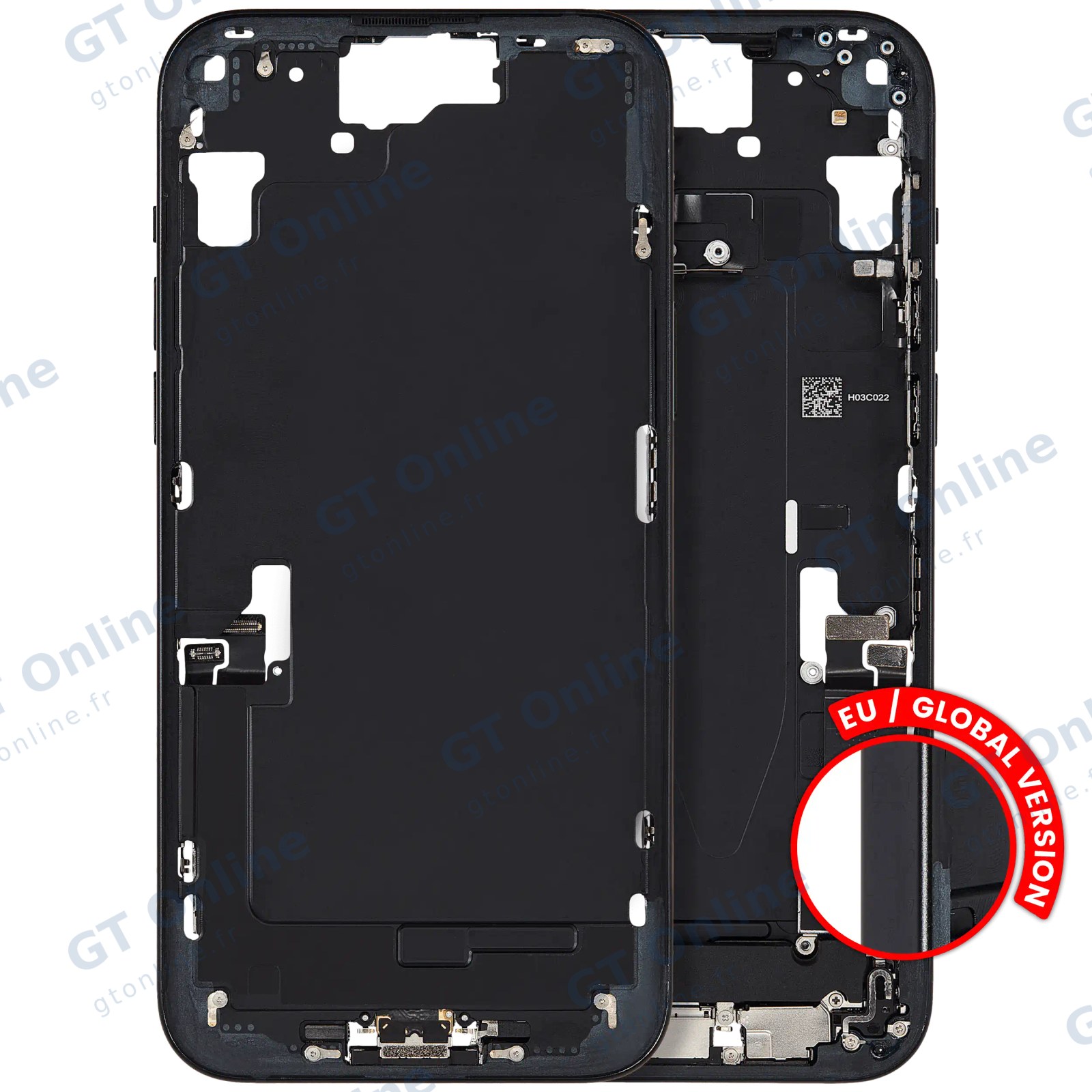 Châssis pour Apple iPhone 15 Plus (version EU, origine d'occasion — grade A, noir)
