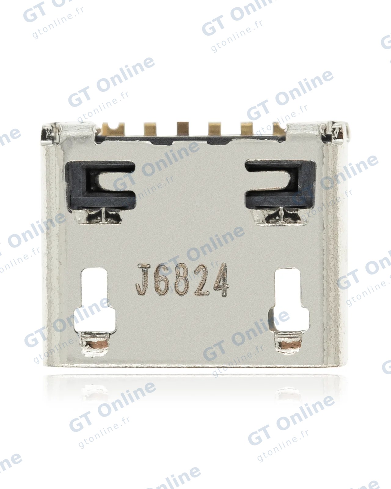 Connecteur de charge à souder — format Micro B, 6 broches, 4 points de fixation (C357)