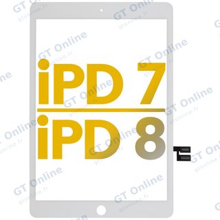 Vitre tactile pour Apple iPad 7 (2019) / iPad 8 (2020) (premium, blanc)