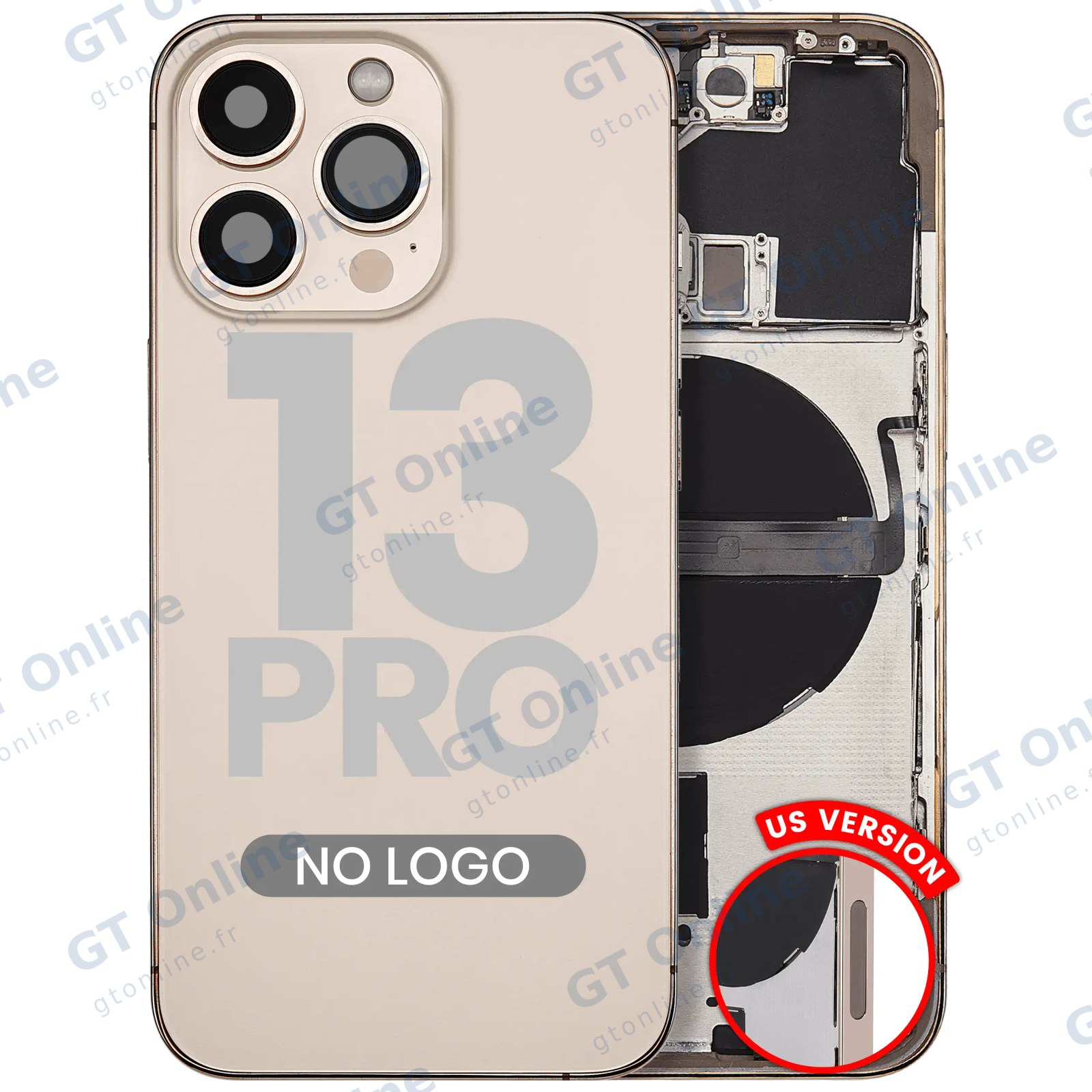 Châssis pour Apple iPhone 13 Pro (version US, compatible premium, or)