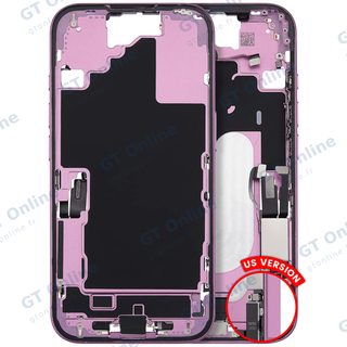 Châssis pour Apple iPhone 16 (version US, origine d'occasion — grade A, rose)