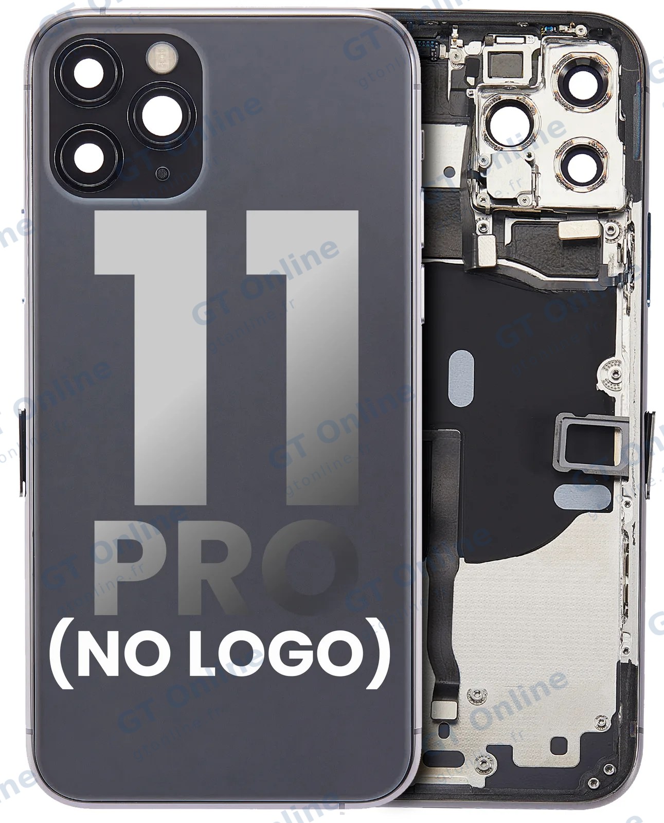 Châssis pour Apple iPhone 11 Pro (sans logo, compatible premium, gris sidéral)