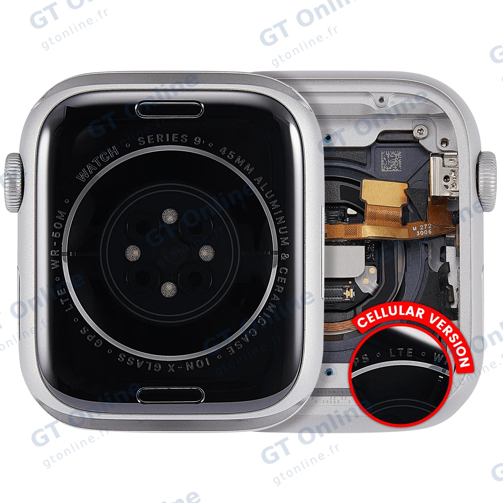 Châssis pour Apple Watch Series 9 (45MM) (origine d'occasion — grade A, Cellular Version, Aluminum / Silver)