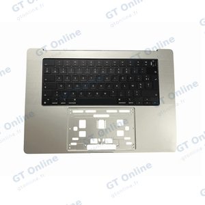 Top Case Apple MacBook Pro Retina 16" M1 Pro/M1 Max (2021) A2485 — Avec Rétro-Éclairage AZERTY Argent