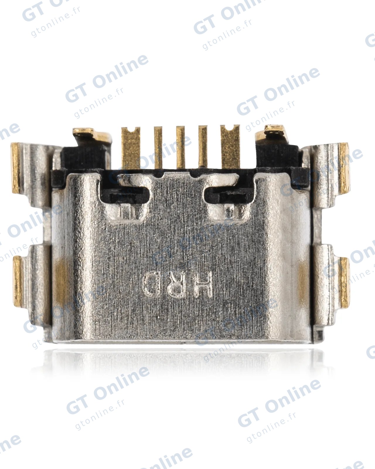 Connecteur de charge à souder — format Micro B, 5 broches, 6 points de fixation (C238)