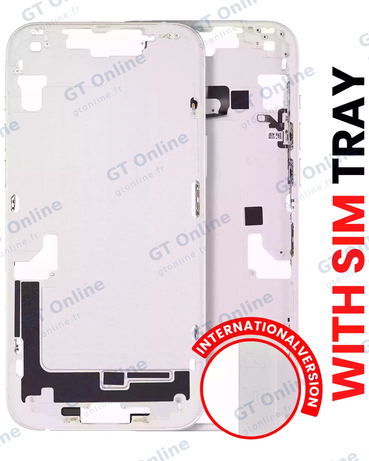 Châssis avec petits composants pour Apple iPhone 14 Plus (version EU, compatible, lumière stellaire)