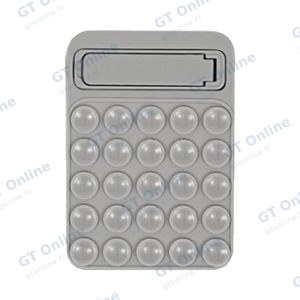 Support Ventouse Silicone avec Support Intégré Gris