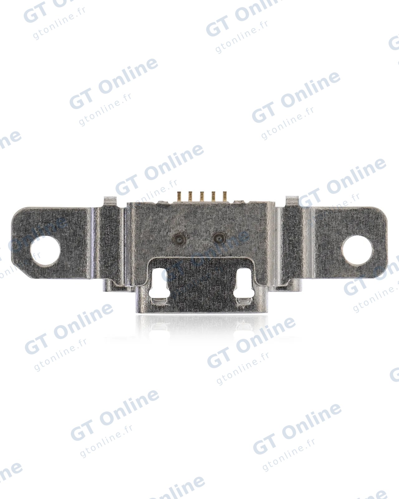 Connecteur de charge à souder — format Micro B, 5 broches, 6 points de fixation (C264)