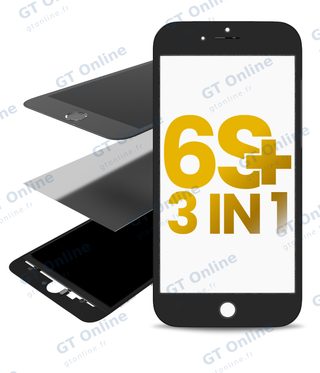 Vitre d’écran avec OCA pour Apple iPhone 6S Plus (noir, lot de 2)