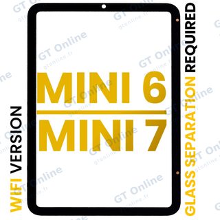 Vitre d’écran pour Apple iPad Mini 6 (2021) / Mini 7 (2024) (Glass Separation Required, WiFi uniquement, premium, toutes couleurs)