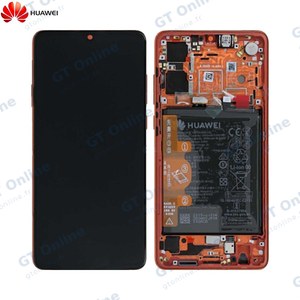 Bloc Écran Complet avec Châssis et Batterie Original Huawei P30 02352NLQ 02354HRG Amber Sunrise
