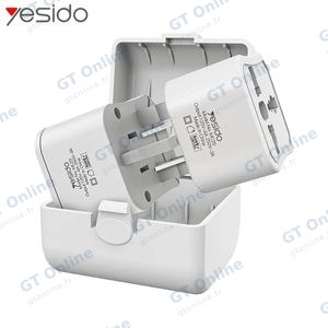 Adaptateur Secteur Universel Yesido MC25 Kit Complet Blanc