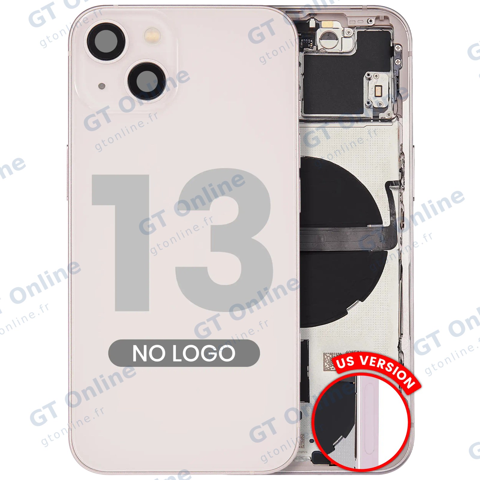 Châssis pour Apple iPhone 13 (version US, compatible premium, rose)