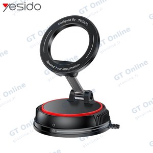 Support Smartphone Magnétique pour Voiture Yesido C219 Fixation par Ventouse Noir