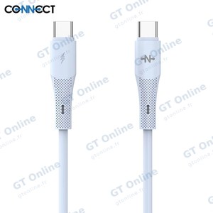 Câble Data USB-C vers USB-C CONNECT MC-CB2C14 36W (1m) Bleu