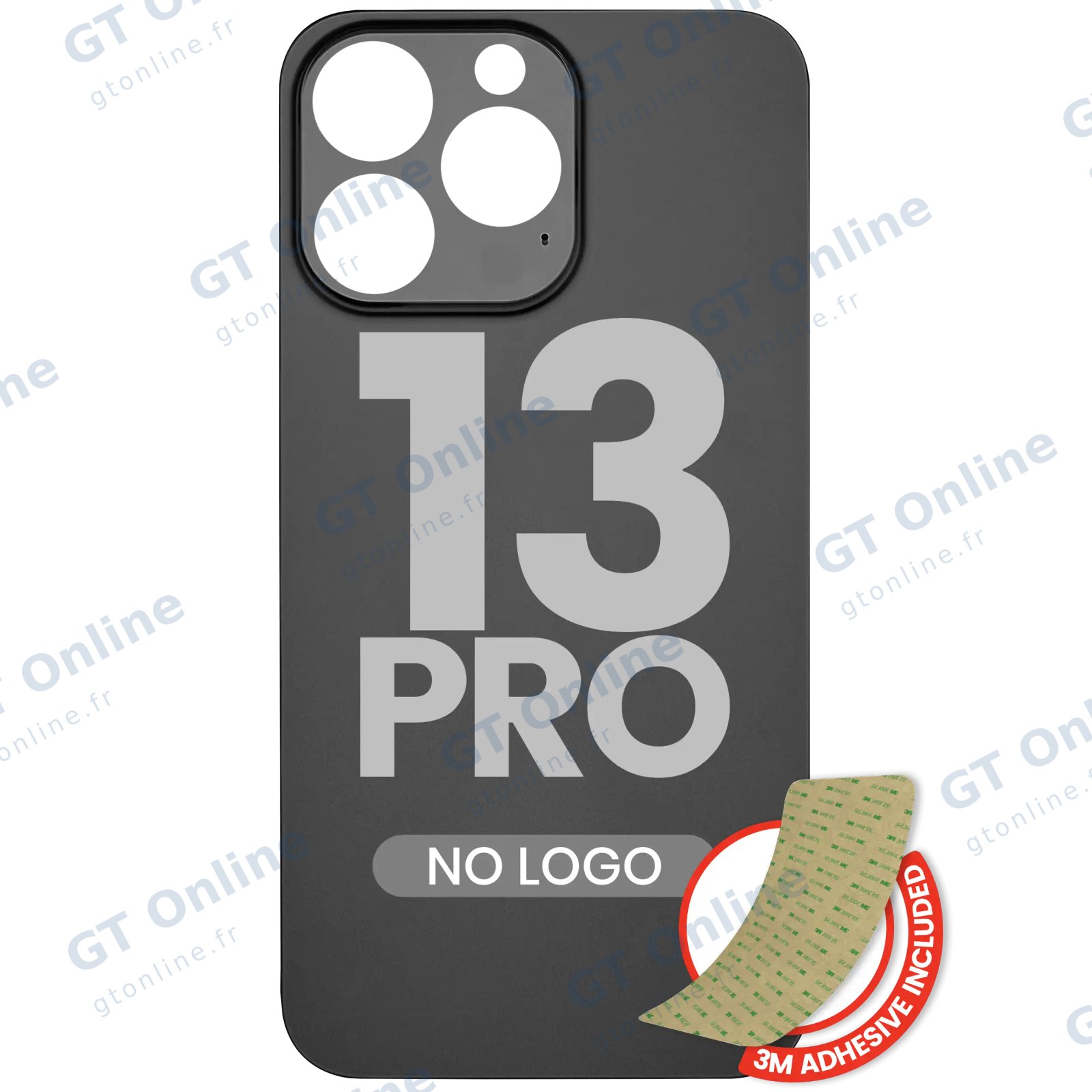Vitre arrière pour Apple iPhone 13 Pro (No Logo / Large Camera Hole, graphite)