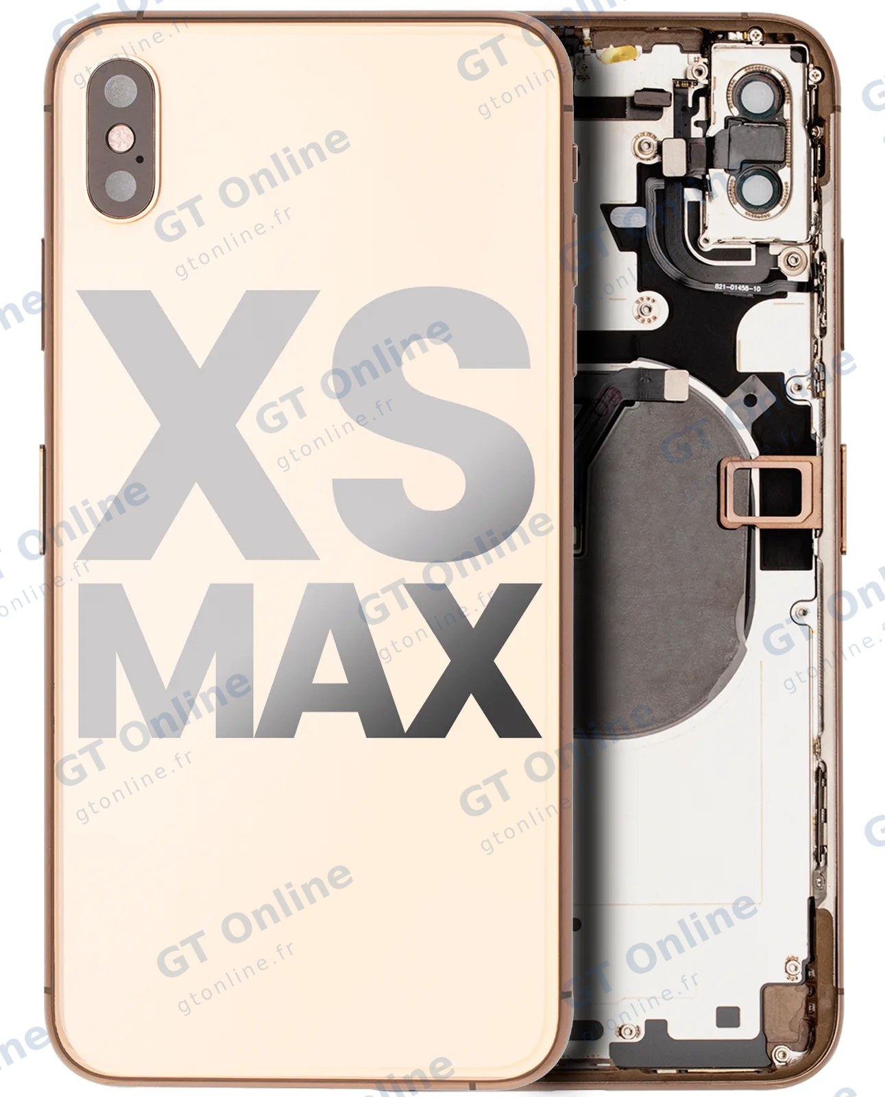 Châssis avec petits composants préinstallés pour Apple iPhone XS Max (origine d’occasion — grade B, or)