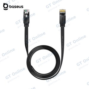 Câble Ethernet RJ45 Baseus Plat (1m) PCWL-B01 Cat 6 1000Mbps 250MHz Noir