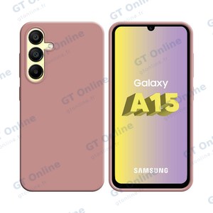 Coque Silicone Compatible pour Samsung Galaxy A15 5G A156B (#17) Rose