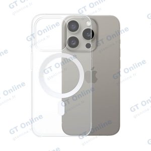 Coque Silicone MagSafe Compatible pour Apple iPhone 15 Pro Transparent