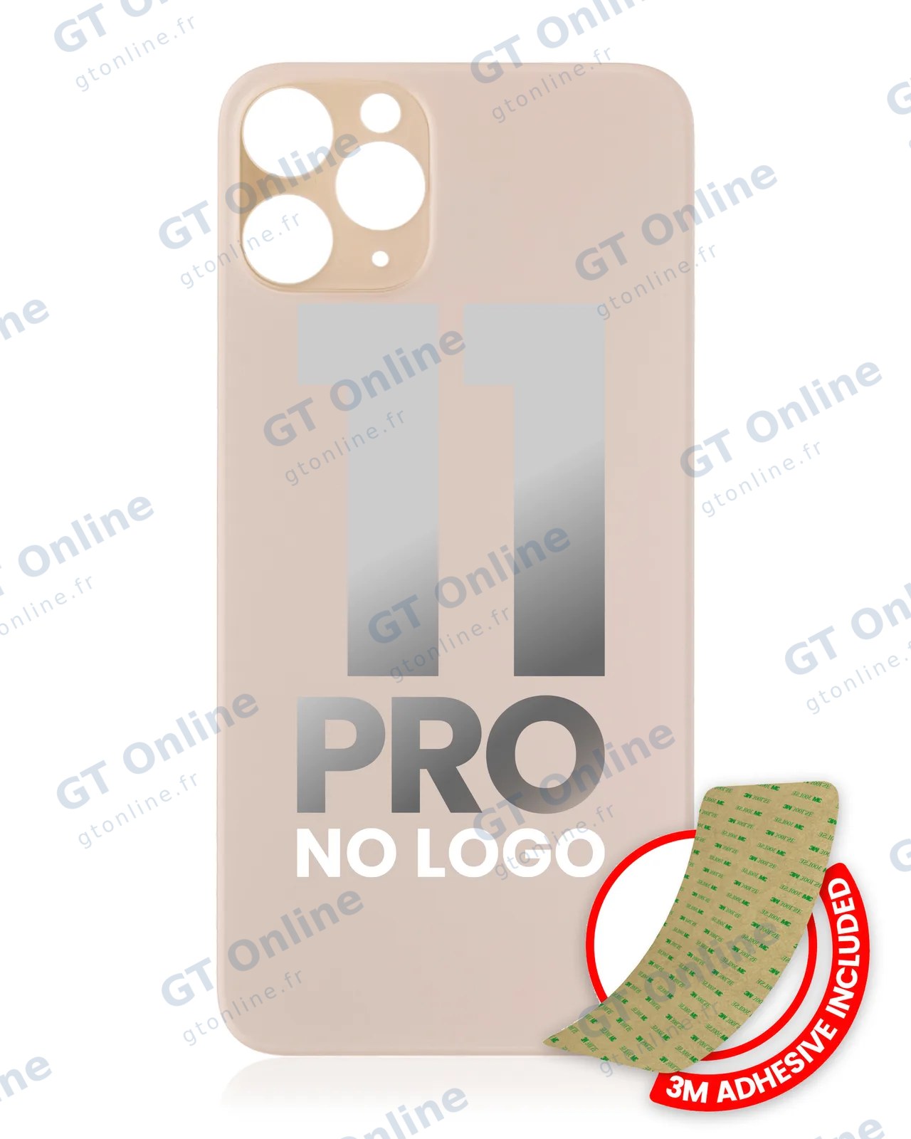Vitre arrière pour Apple iPhone 11 Pro (No Logo / Large Camera Hole, or)