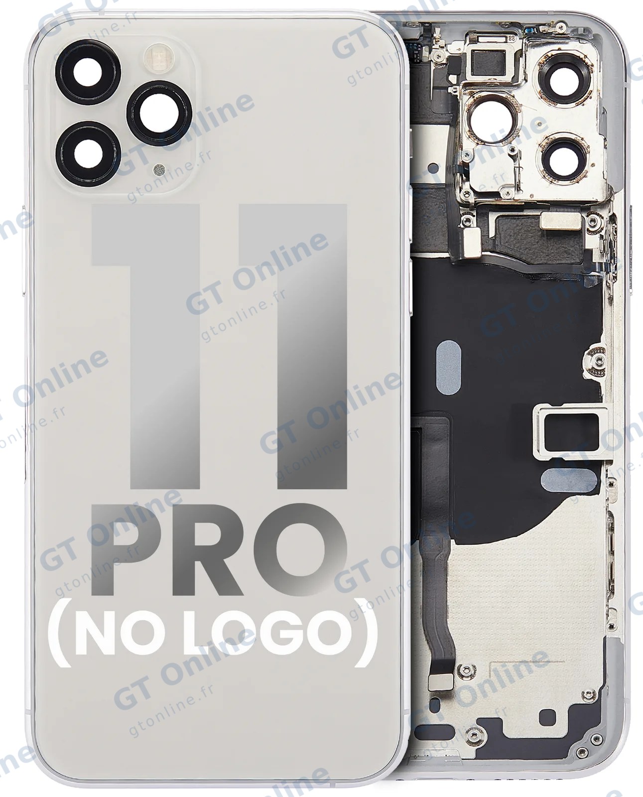 Châssis pour Apple iPhone 11 Pro (sans logo, compatible premium, argent)