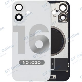 Vitre arrière pour Apple iPhone 16 (sans logo, compatible, blanc)