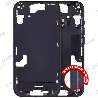 Châssis avec petits composants pour Apple iPhone 15 (version EU, compatible, noir) — vue 1