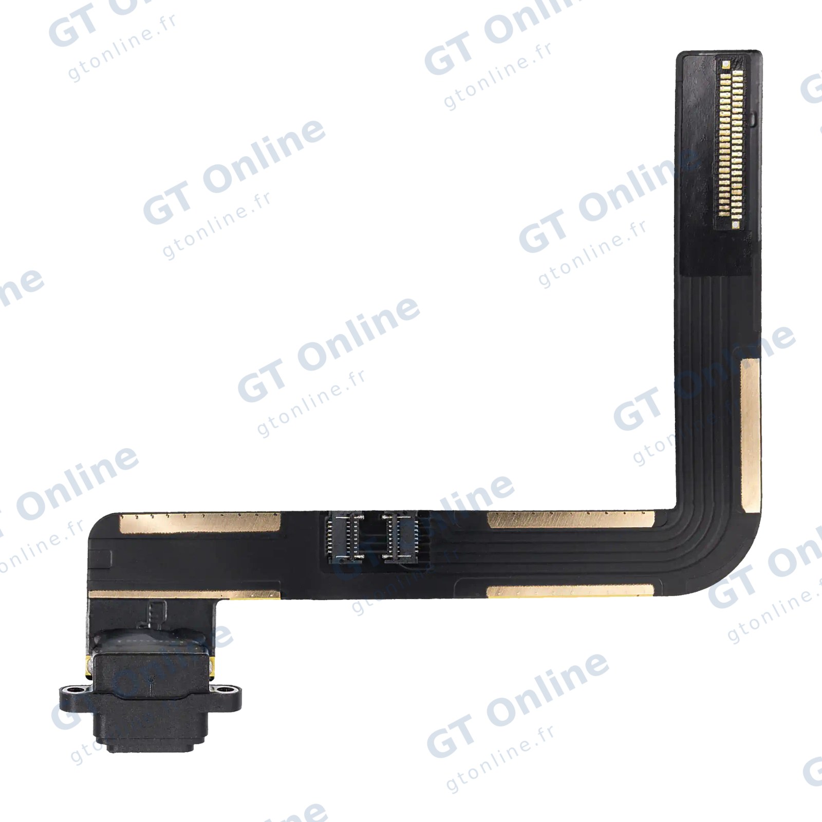 Nappe de connecteur de charge à souder pour Apple iPad Air 1 / iPad 5 (2017) / iPad 6 (2018) (soudure requise, compatible premium, noir)