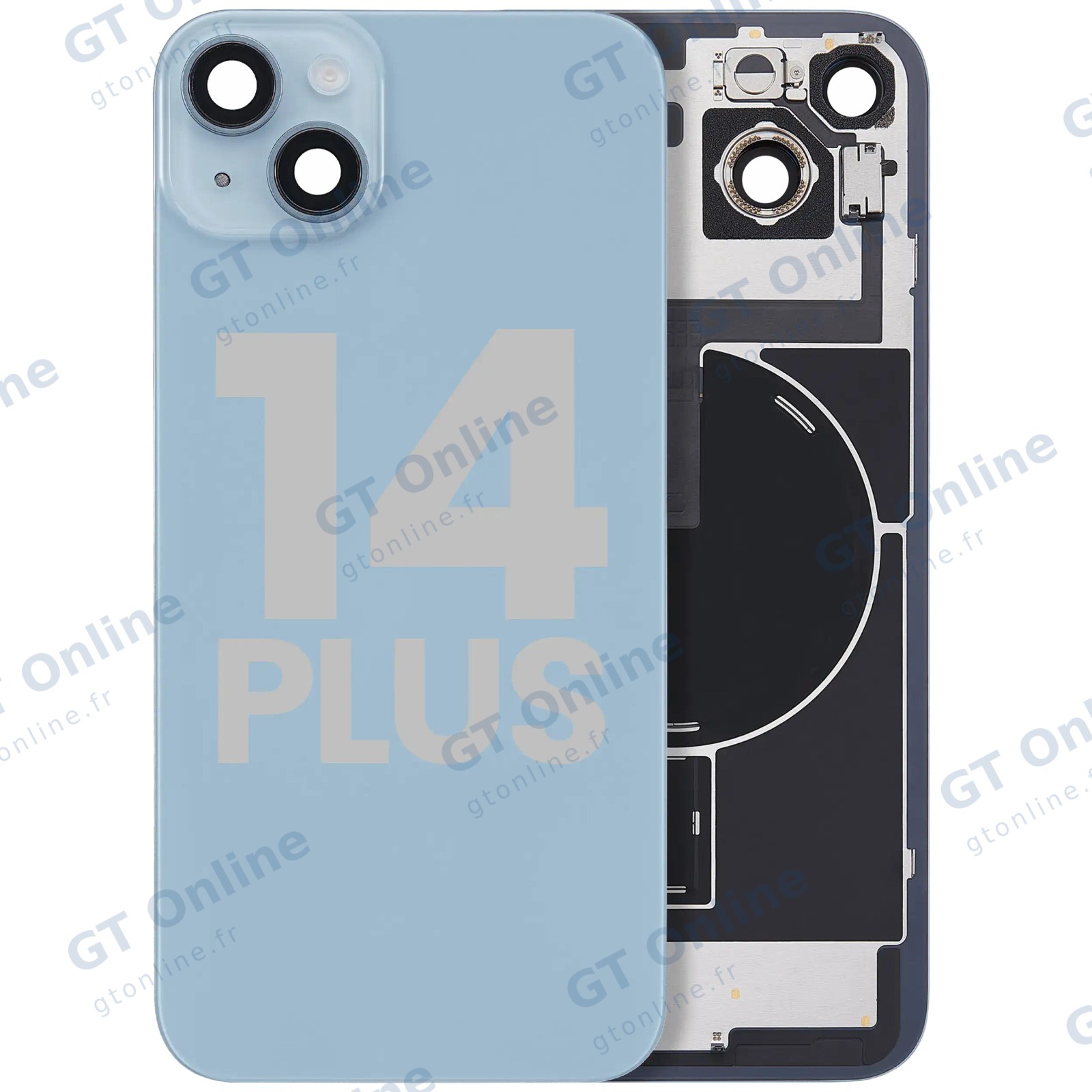 Vitre arrière pour Apple iPhone 14 Plus (origine d'occasion — grade B, bleu)