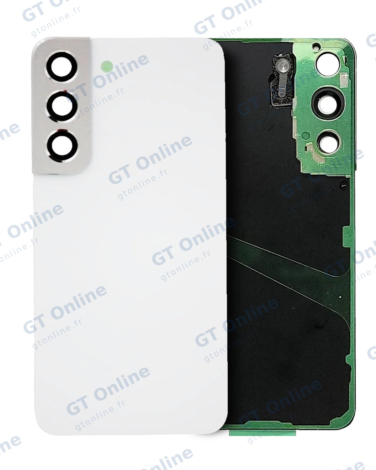 Vitre arrière pour Samsung Galaxy S22 5G (pack service origine, blanc)
