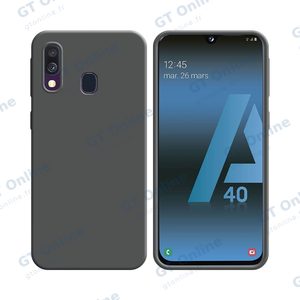 Coque Silicone Compatible pour Samsung Galaxy A40 A405 (#5) Gris