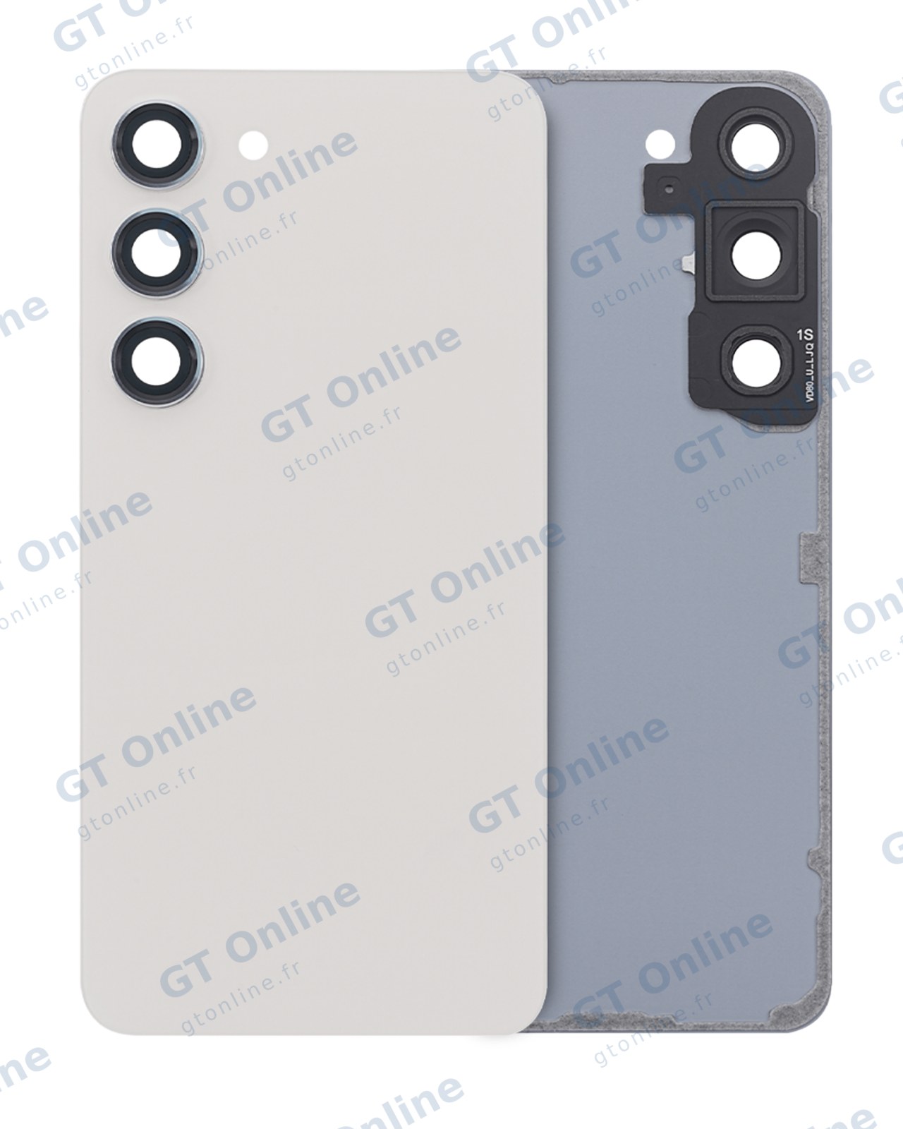 Capot arrière avec lentilles pour Samsung Galaxy S23 (pack service origine, Cream) — vue 1