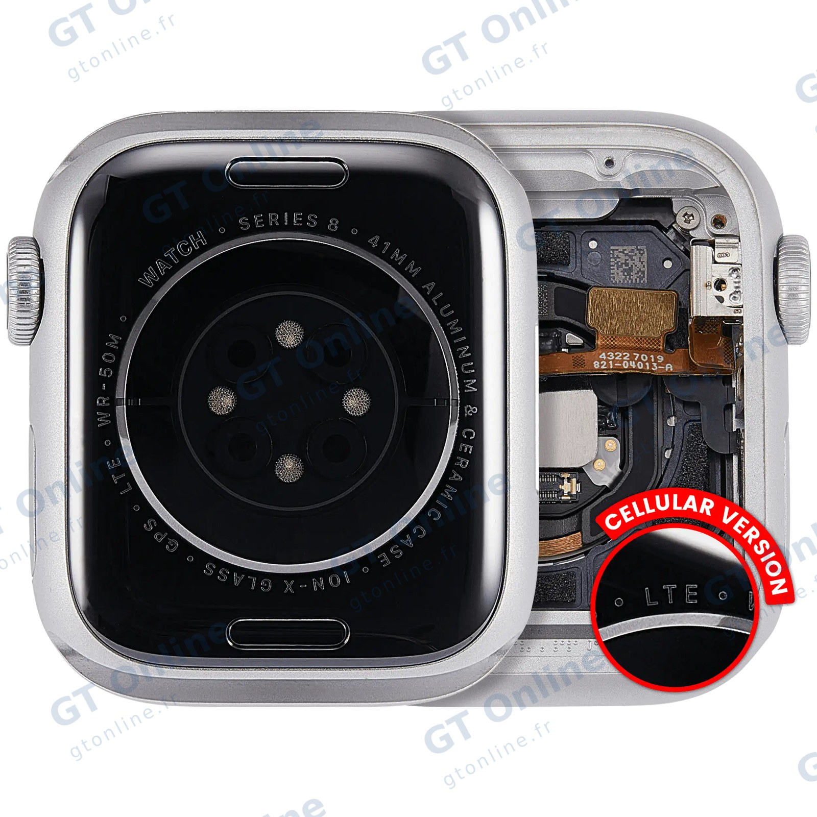 Châssis pour Apple Watch Series 8 (41MM) (Used OEM Pull: Grade A)) (Cellular Version, Aluminum / Silver)