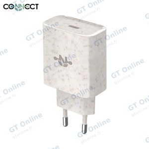 Chargeur Secteur USB-C CONNECT MC-C20WB Eco-Friendly 20W Beige