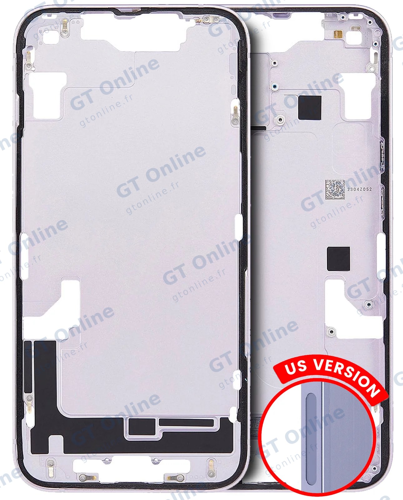 Châssis pour Apple iPhone 14 (version US, origine d'occasion — grade A, violet)
