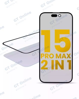 Vitre d’écran avec OCA pour Apple iPhone 15 Pro Max (OCA Master, lot de 2)