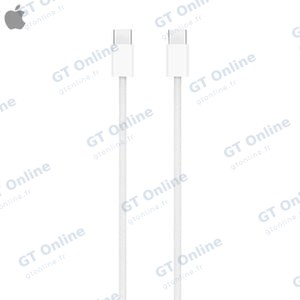 Câble Data USB-C vers USB-C Apple MW493ZM/A MQKJ3ZM/A en Nylon 1m 60W (Bulk) Blanc