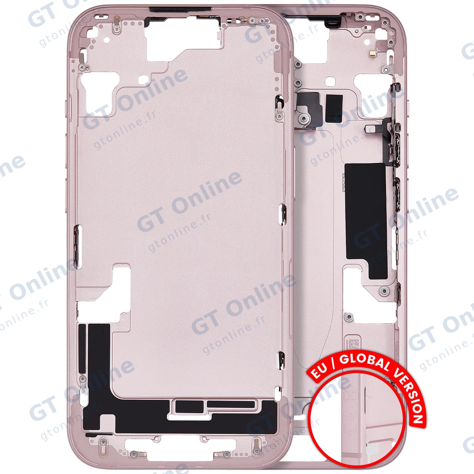 Châssis pour Apple iPhone 15 (version EU, origine d'occasion — grade B, rose)