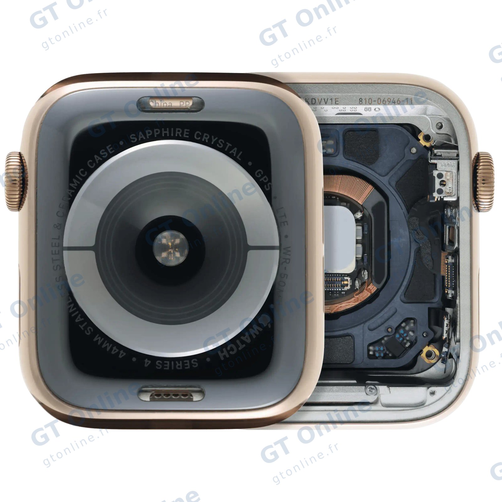 Châssis pour Apple Watch Series 4 (44MM) (origine d'occasion — grade A, Stainless / Gold)