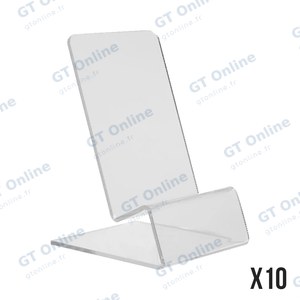 Support Smartphone pour Vitrine (x10) Transparent